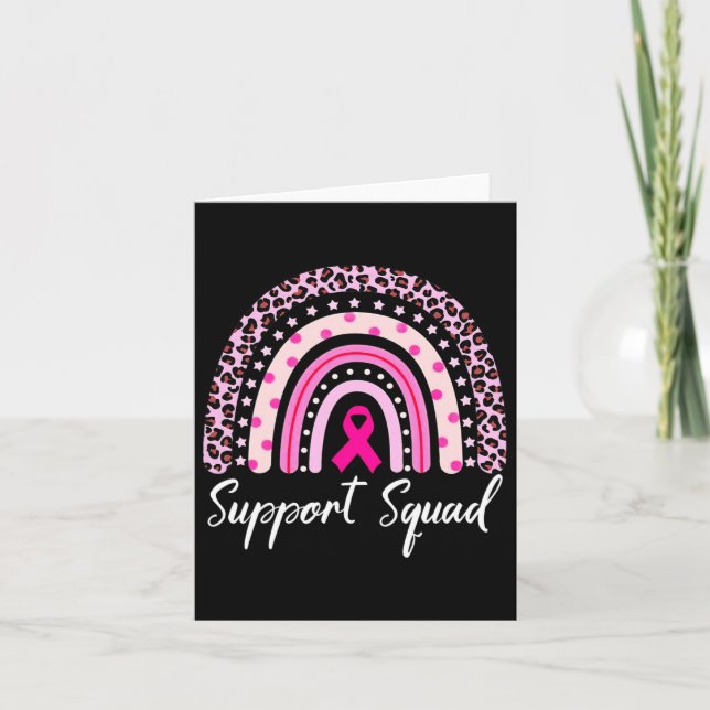 Unterstützung von Squad Pink Rainbow Leopard Brust Karte (Vorderseite)
