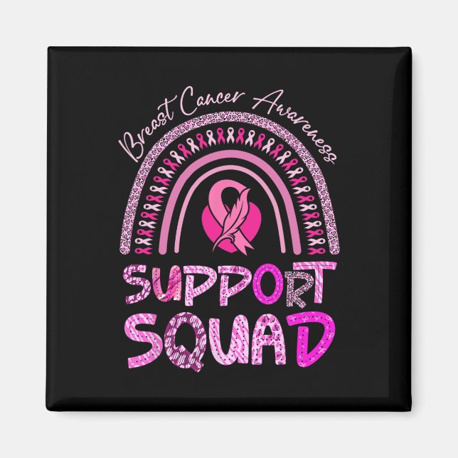 Unterstützung von Squad Pink Rainbow Leopard Brust Magnet (Vorne)