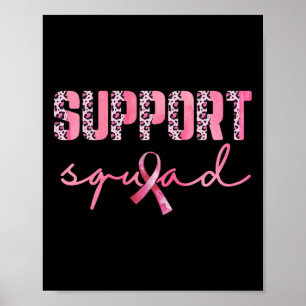 Unterstützung von Squad Pink Ribbon Leopard Brustk Poster
