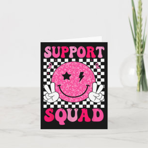 Unterstützung von Squad Pink Ribbon Smile Face Bru Karte