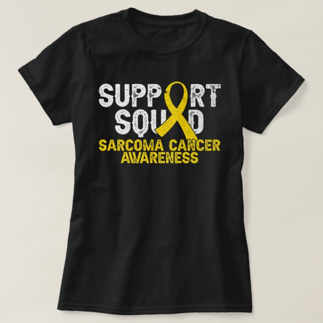 Unterstützung von Squad Sarcoma Cancer Awareness Y T-Shirt (Design vorne)