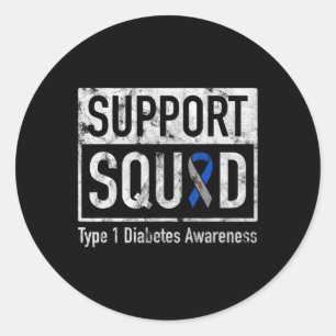 Unterstützung von Squad Typ 1 Diabetes Awareness R Runder Aufkleber