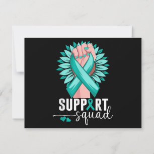 Unterstützung von Squad Zervical Cancer Awareness Feiertagskarte