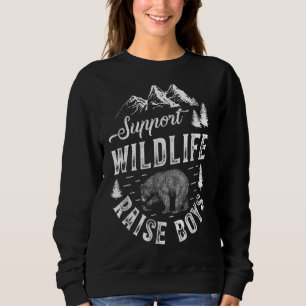 Unterstützung von Wildlife Raise Boys Mama Vater M Sweatshirt