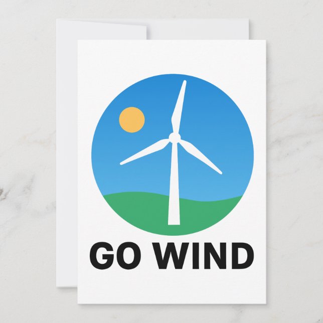 Unterstützung von Windenergie - Pro Clean Wind Pow Einladung (Vorderseite)