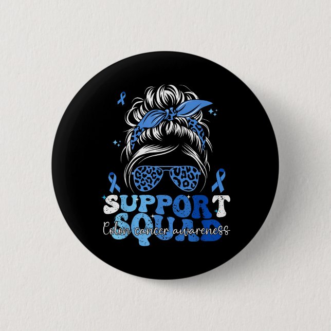 Unterstützungsgruppe Groovy Darmkrebs-Bewusstsein  Button (Vorderseite)