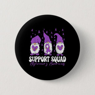 Unterstützungsteam Alzheimer-Bewusstsein Lila Band Button