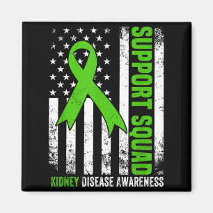 Unterstützungsteam amerikanische Flagge grüne Schl Magnet