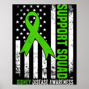 Unterstützungsteam amerikanische Flagge grüne Schl Poster