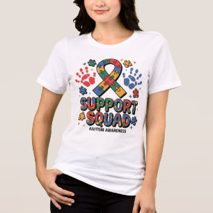 Unterstützungsteam Autismus-Bewusstsein Autistisch Tri-Blend Shirt