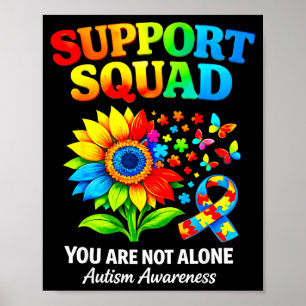 Unterstützungsteam Autismus-Bewusstseinsschleife S Poster
