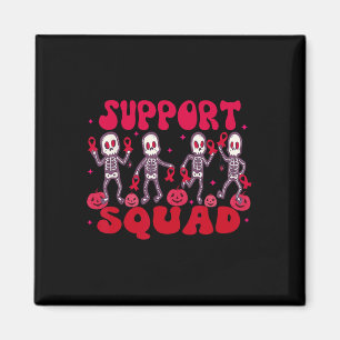 Unterstützungsteam Blutkrebs Halloween Rotes Band Magnet
