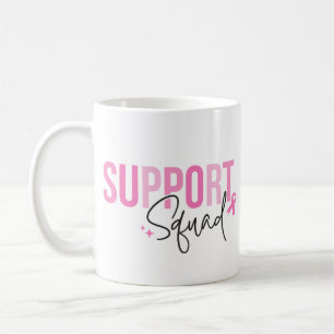 Unterstützungsteam Brustkrebs Pinkes Band Bewussts Kaffeetasse