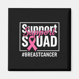 Unterstützungsteam Brustkrebsbewusstsein rosa Band Magnet