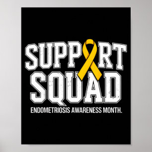 Unterstützungsteam Endometriose-Bewusstseinsmonat Poster