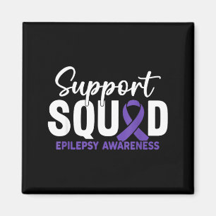 Unterstützungsteam Epilepsie-Bewusstsein violettes Magnet