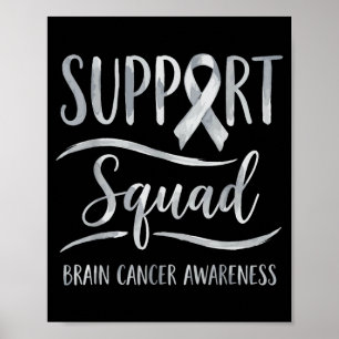 Unterstützungsteam Hirntumor-Bewusstsein Hirnkrebs Poster