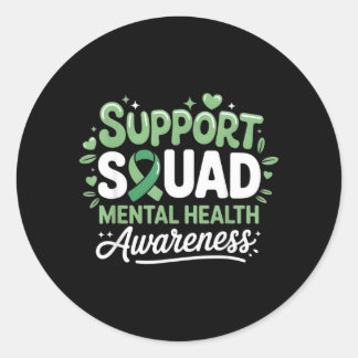 Unterstützungsteam Mental Health Awareness Monat G Runder Aufkleber
