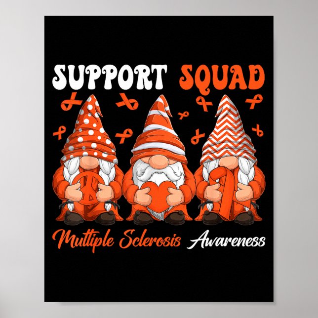 Unterstützungsteam Multiple Sklerose Gnome mit Ora Poster (Vorne)
