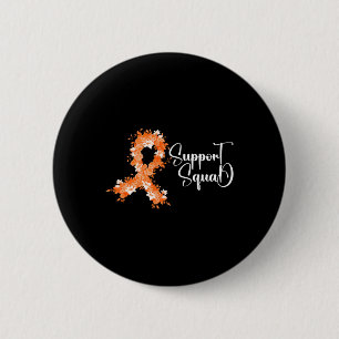 Unterstützungsteam Orange Band Leukämie Blutkrebs Button