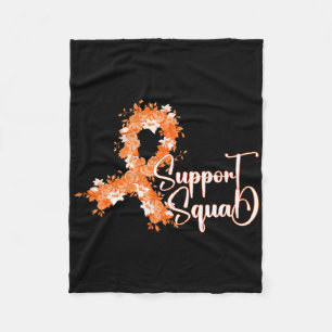 Unterstützungsteam Orange Band Leukämie Blutkrebs Fleecedecke