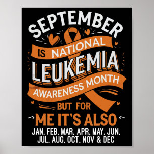Unterstützungsteam Orange Band Leukämie Blutkrebs Poster