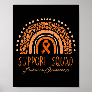 Unterstützungsteam Orange Band Leukämie Blutkrebs  Poster