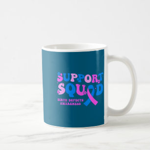 Unterstützungsteam Pink Blaues Band Grafik Kunst Kaffeetasse