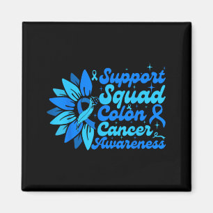 Unterstützungsteam Sonnenblume Darm Blau Krebs Magnet