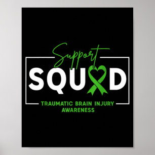 Unterstützungsteam TBI Schädel-Hirn-Trauma-Bewusst Poster