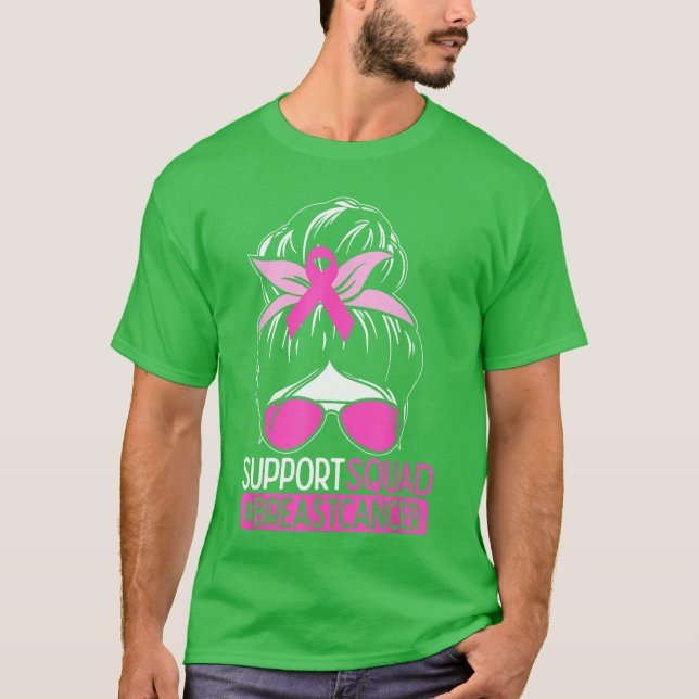 Unterstützungsteam Unordentlicher Knoten Rosa Krie T-Shirt (Vorderseite)