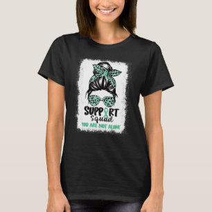 Unterstützungsteam Unordentlicher Knoten Türkis Kr T-Shirt