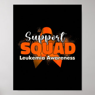 Unterstützungsteams orangefarbenes Band Leukämie K Poster