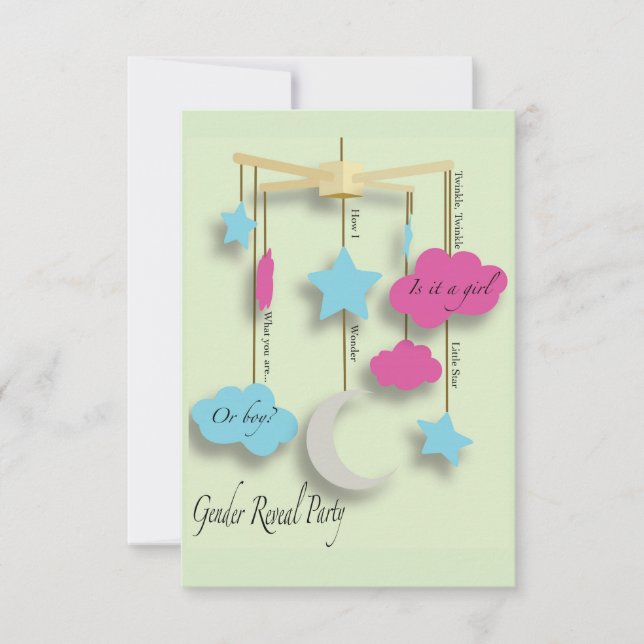 Untersuchung des geschlechtsspezifischen Party Einladung (Vorderseite)