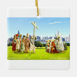 Untersuchung des Heiligen Kreuzes Keramikornament