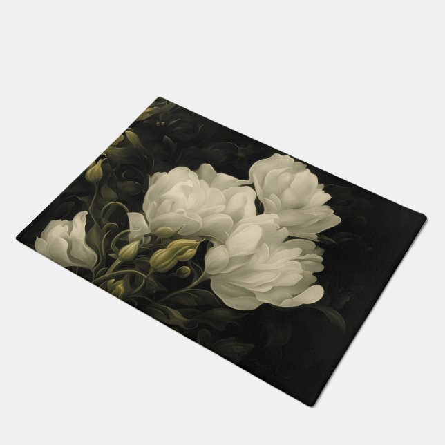 Untersuchung einer Peony-Blume Fußmatte (Schrägansicht)