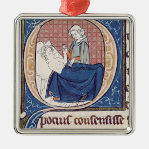 Untersuchung eines Patienten Silbernes Ornament