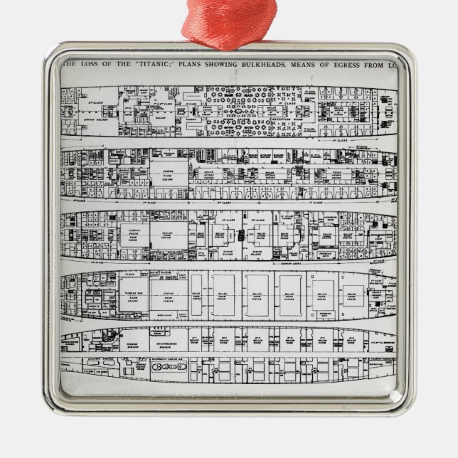 Untersuchung im Verlust vom titanischen: Ornament Aus Metall (Vorne)