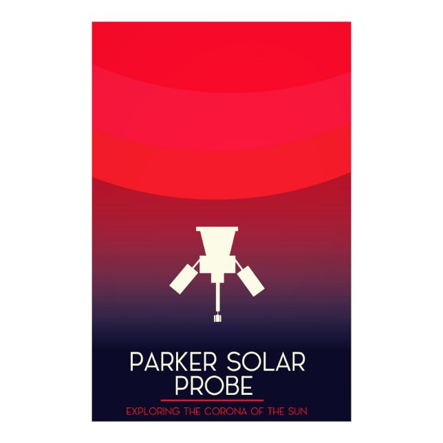 Untersuchung von Parker Solar Sonden Fotodruck (Vorne)