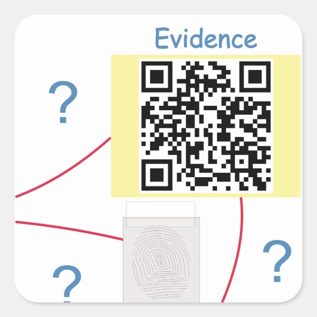 Untersuchungskommission für Kriminalromane Quadratischer Aufkleber (Vorderseite)