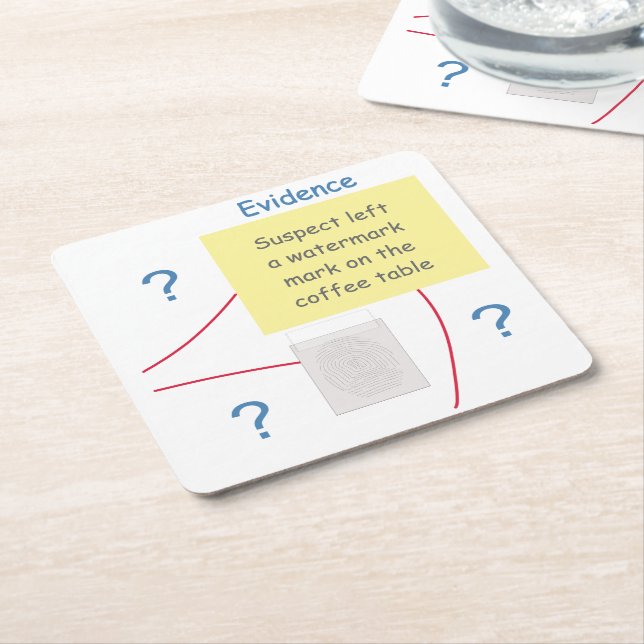 Untersuchungskommission für Kriminalromane Rechteckiger Pappuntersetzer (angewinkelt)