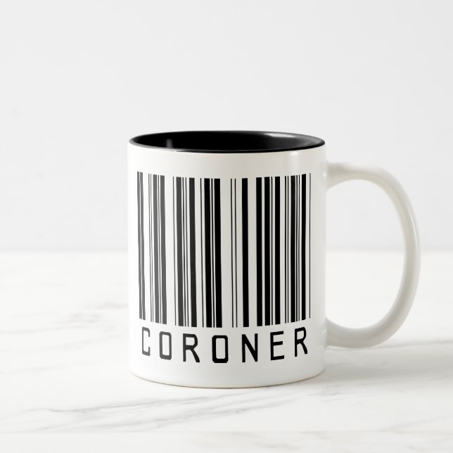 Untersuchungsrichter-Bar-Code Zweifarbige Tasse (Rechts)
