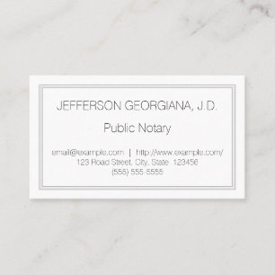 Untertriebene allgemeine Notar-Visitenkarte Visitenkarte
