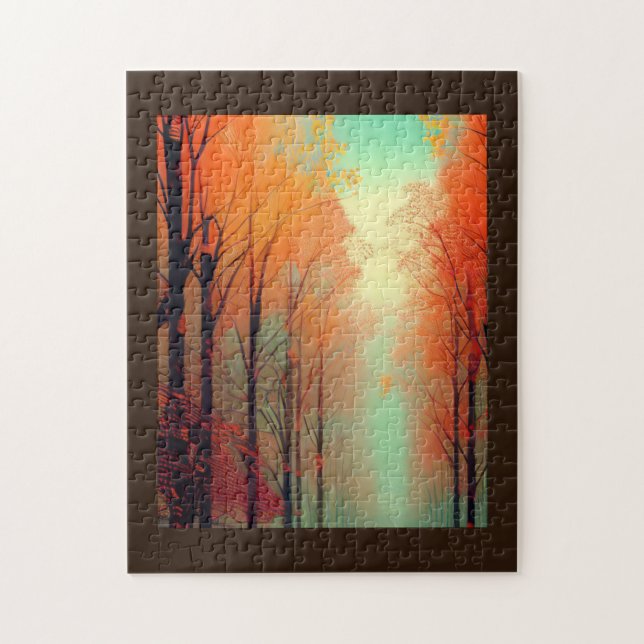 Unterwalzlinie zwischen goldfarbenen orangefarbene puzzle (Vertikal)