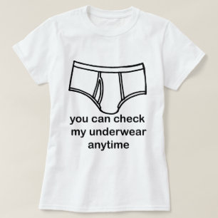 Unterwäsche-Karo T-Shirt