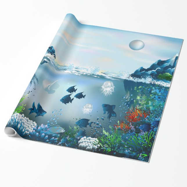 Unterwasser-5A-Schleifpapier Geschenkpapier (Ungerollt)