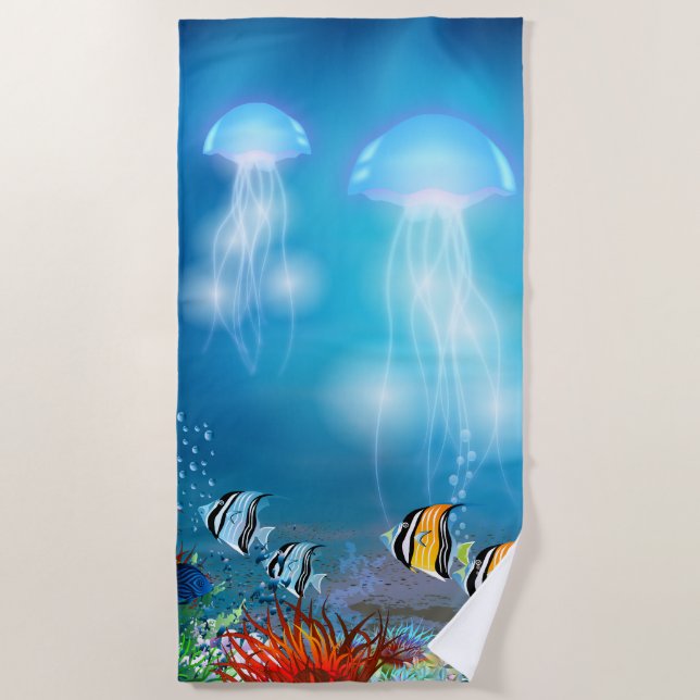 Unterwasser 7 Strandtuch (Vorderseite)