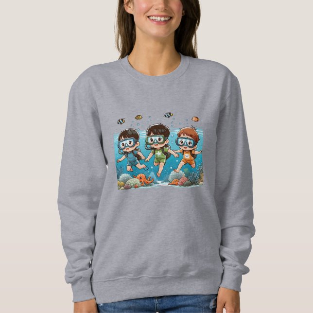 Unterwasser-Abenteuer mit Freunden Sweatshirt (Vorderseite)