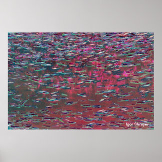 Unterwasser Abstrakt - Teil 7 (Wasserfarbe) Poster