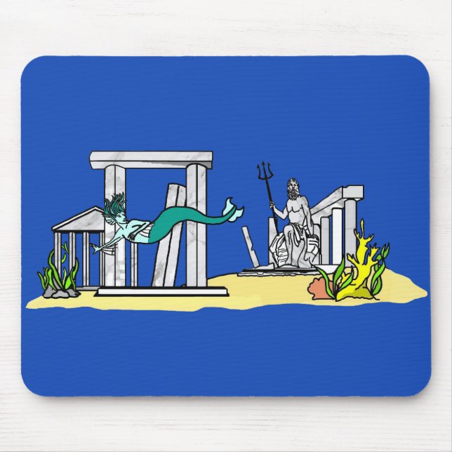 Unterwasser Antike Ruinen Mousepad (Vorne)